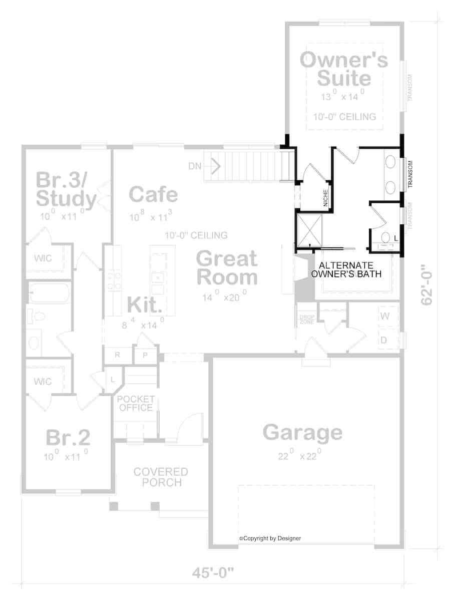 Alternative Main Level Layout