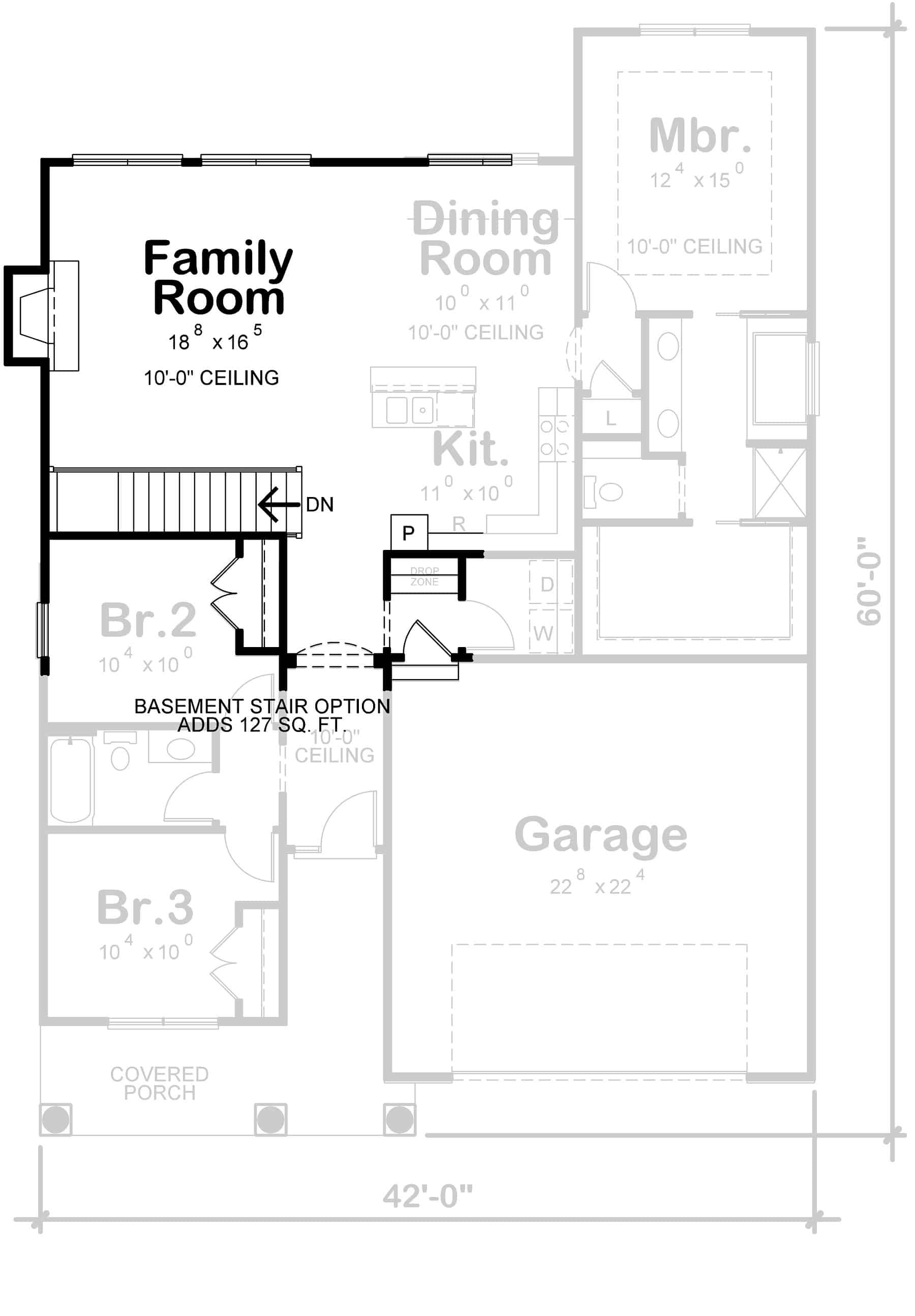Basement Option Stair Location