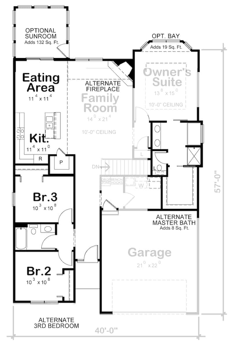 Alternative Main Level Layout