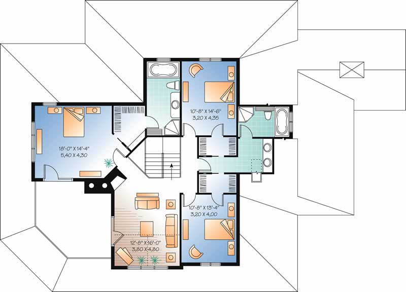 HOME PLAN SECOND LEVEL