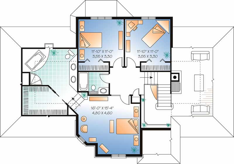 HOME PLAN SECOND LEVEL