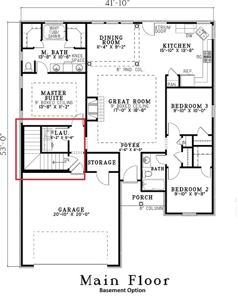 Basement Option Stair Location