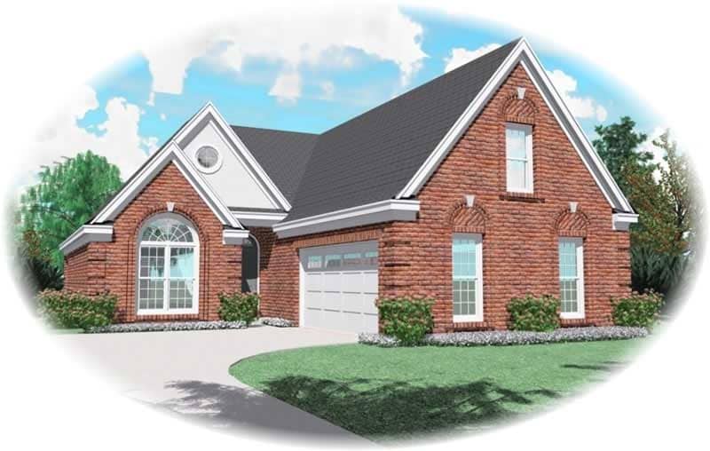 Front view of Traditional home (ThePlanCollection: House Plan #170-1919)