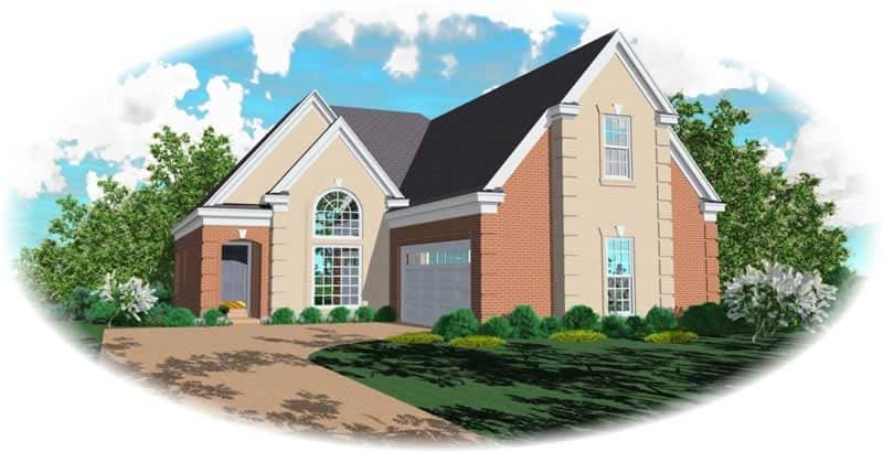 Front view of Traditional home (ThePlanCollection: House Plan #170-1920)