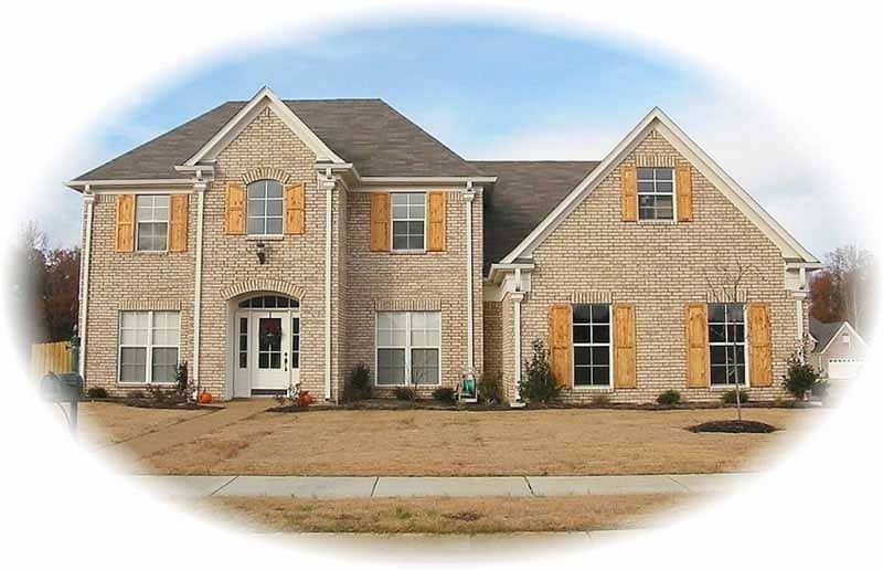 Front view of Country home (ThePlanCollection: House Plan #170-1963)