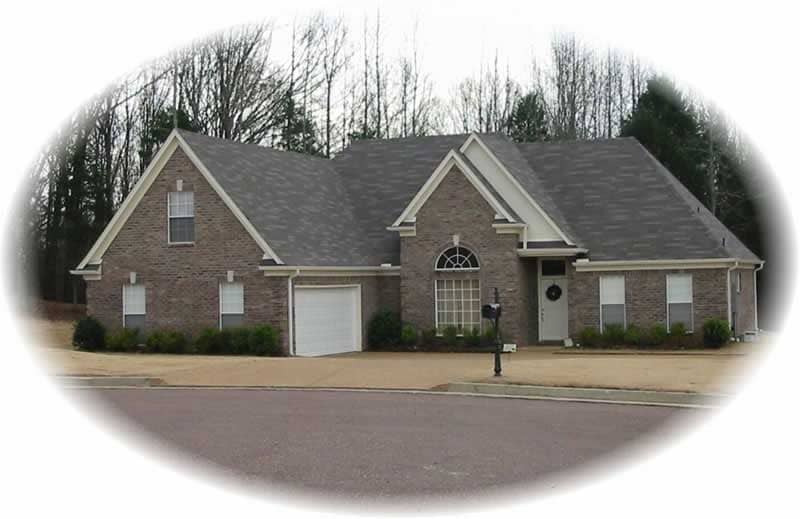 Front view of French home (ThePlanCollection: House Plan #170-2163)