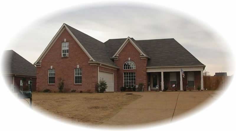 Front view of French home (ThePlanCollection: House Plan #170-2165)