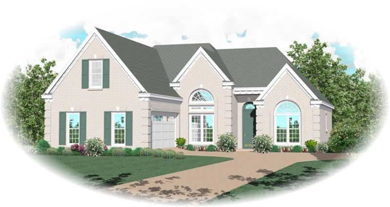 Front view of Traditional home (ThePlanCollection: House Plan #170-2172)