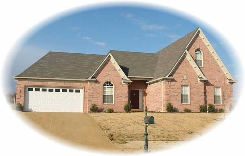 Front view of French home (ThePlanCollection: House Plan #170-2196)