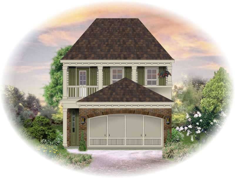 Front view of Traditional home (ThePlanCollection: House Plan #170-2272)