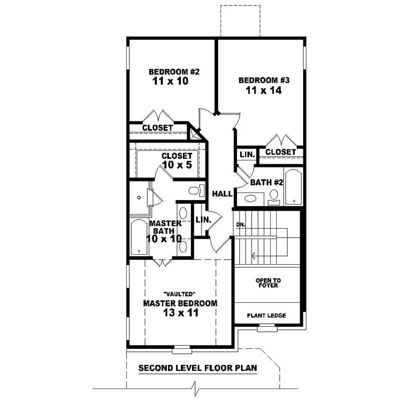 HOME PLAN SECOND LEVEL