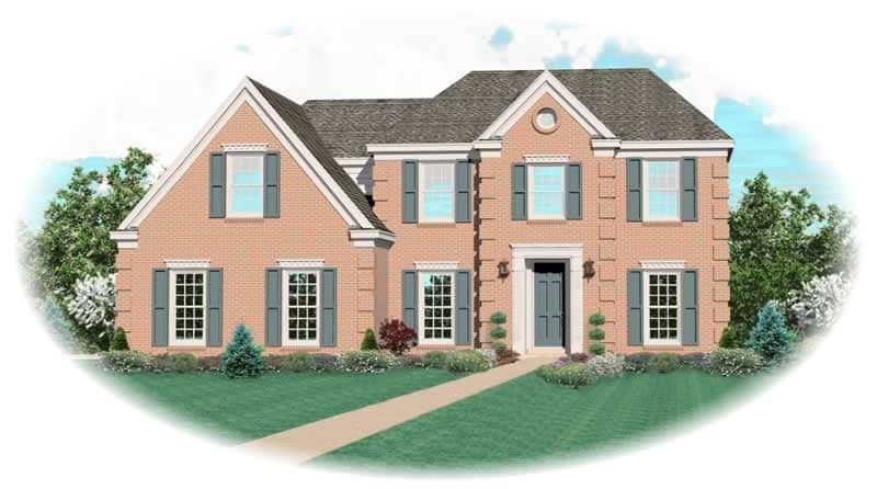 Front view of Traditional home (ThePlanCollection: House Plan #170-2449)