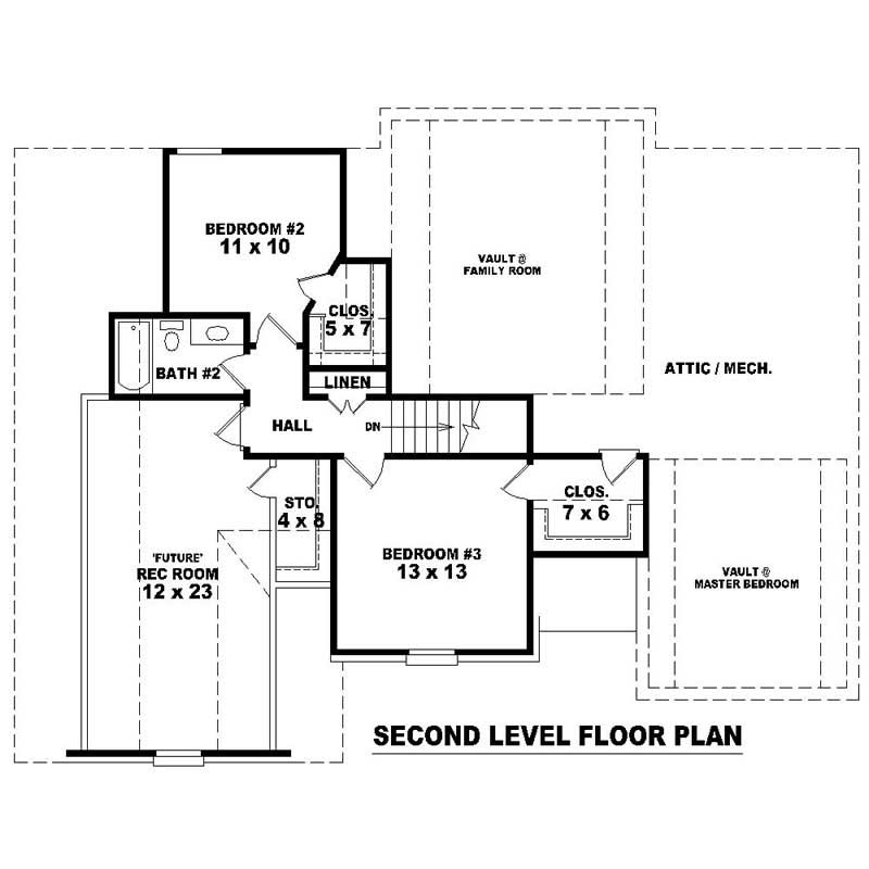 HOME PLAN SECOND LEVEL