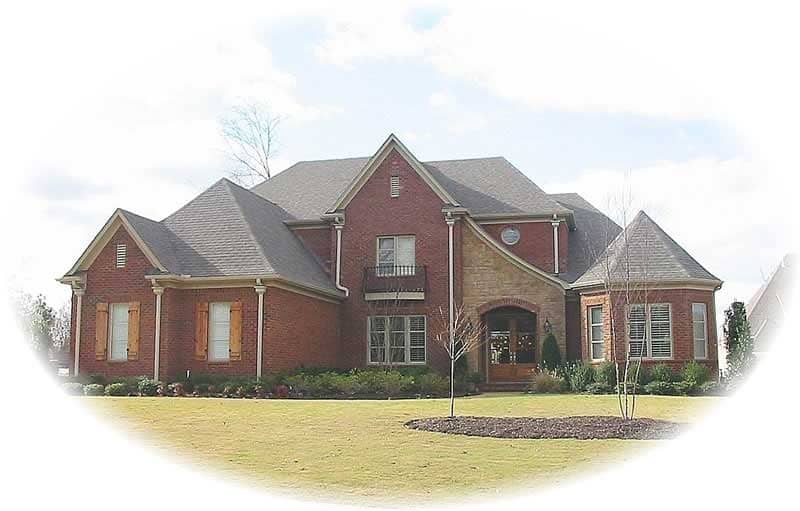 Front view of Country home (ThePlanCollection: House Plan #170-2588)