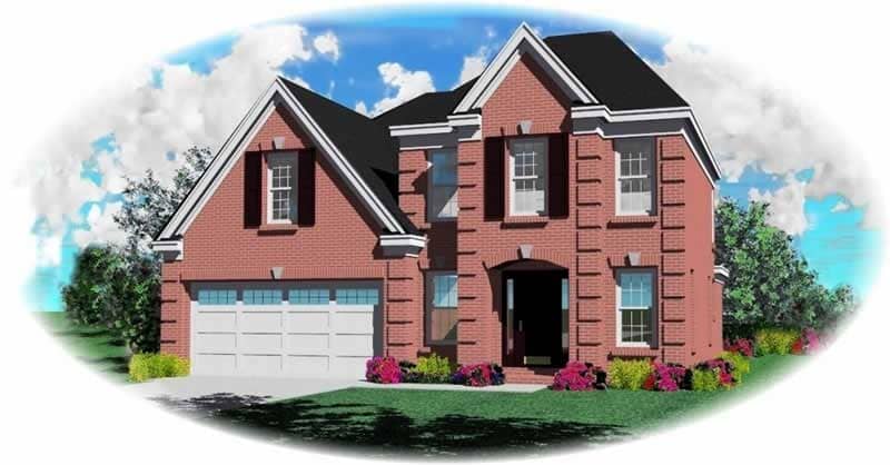 Front view of Traditional home (ThePlanCollection: House Plan #170-2941)