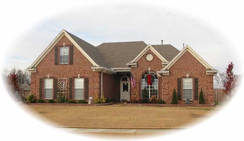 Front view of French home (ThePlanCollection: House Plan #170-2969)