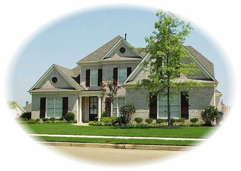 Front view of French home (ThePlanCollection: House Plan #170-3014)