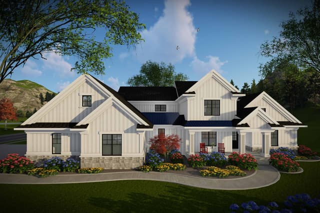 Contemporary Home Plan - 4 Bedrms, 4 Baths - 3205 Sq Ft - #101-1982