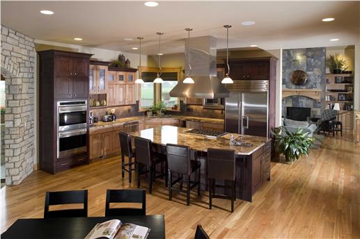 Luxury kitchen with open floor plan