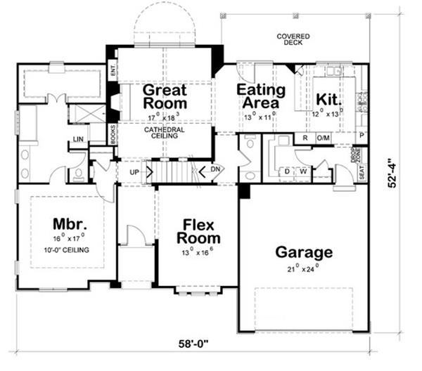 Wonderfully laid out floor plan with flex room and cathedral ceiling. 